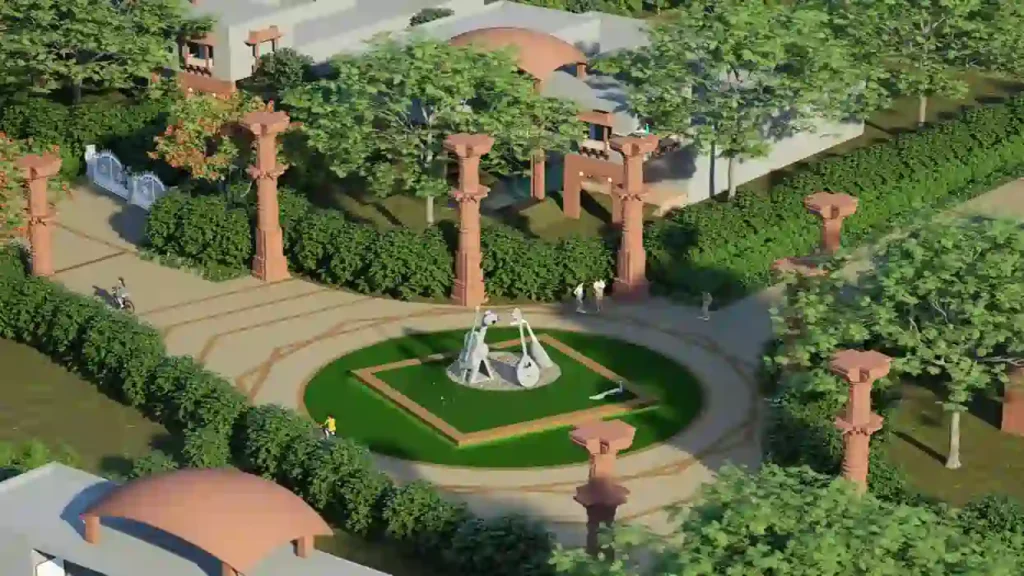 Wide internal roads at RPS Sargam Phase 2 farmhouses